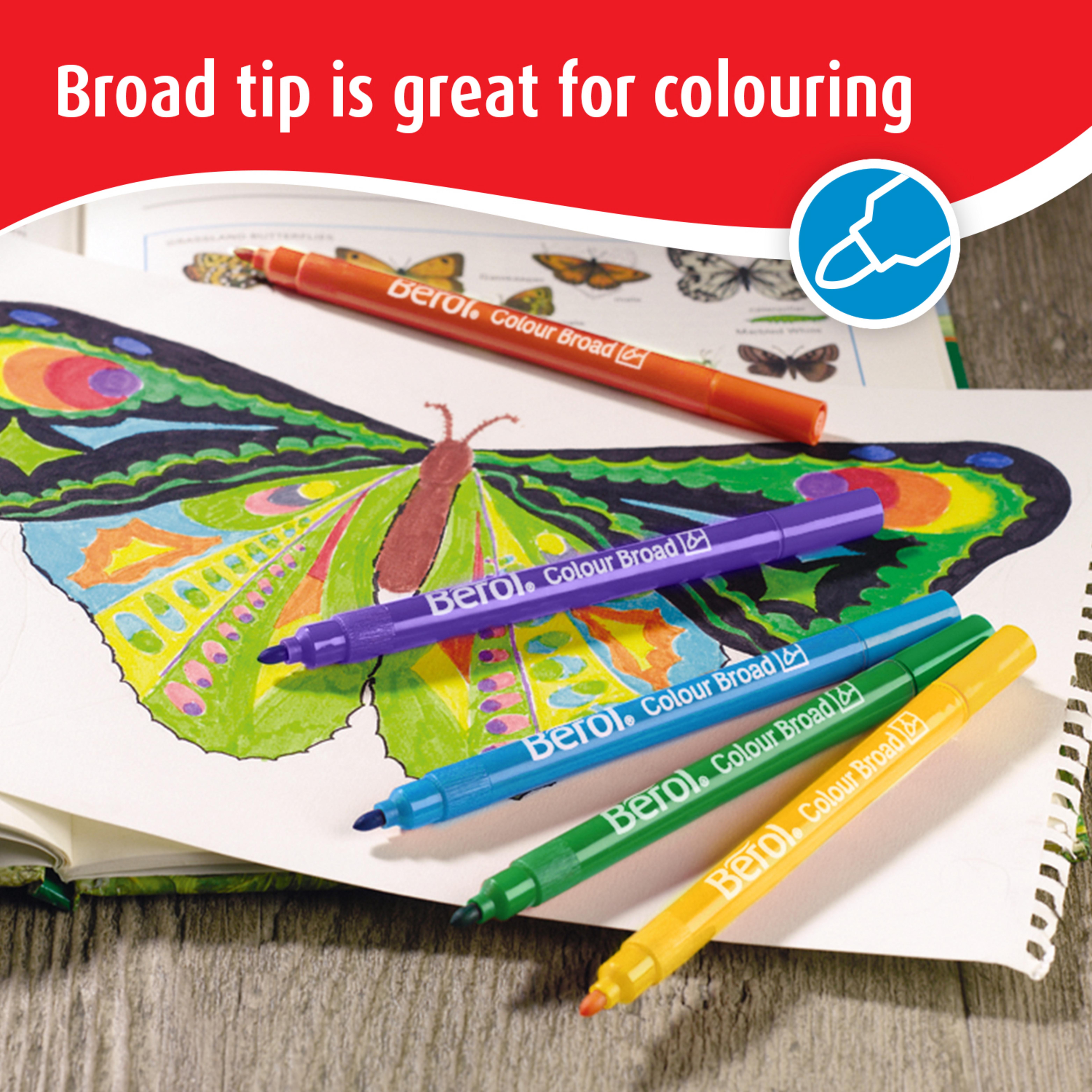 Berol Colourbroad Pens 42 Assorted